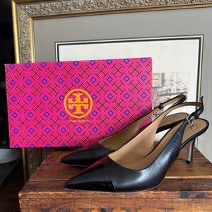 Gorgeous Penelope cap toe slingback heel by Tory Burch